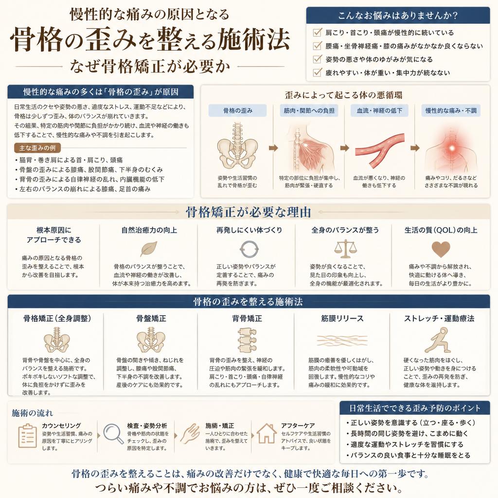 2. 骨格矯正で根本から改善