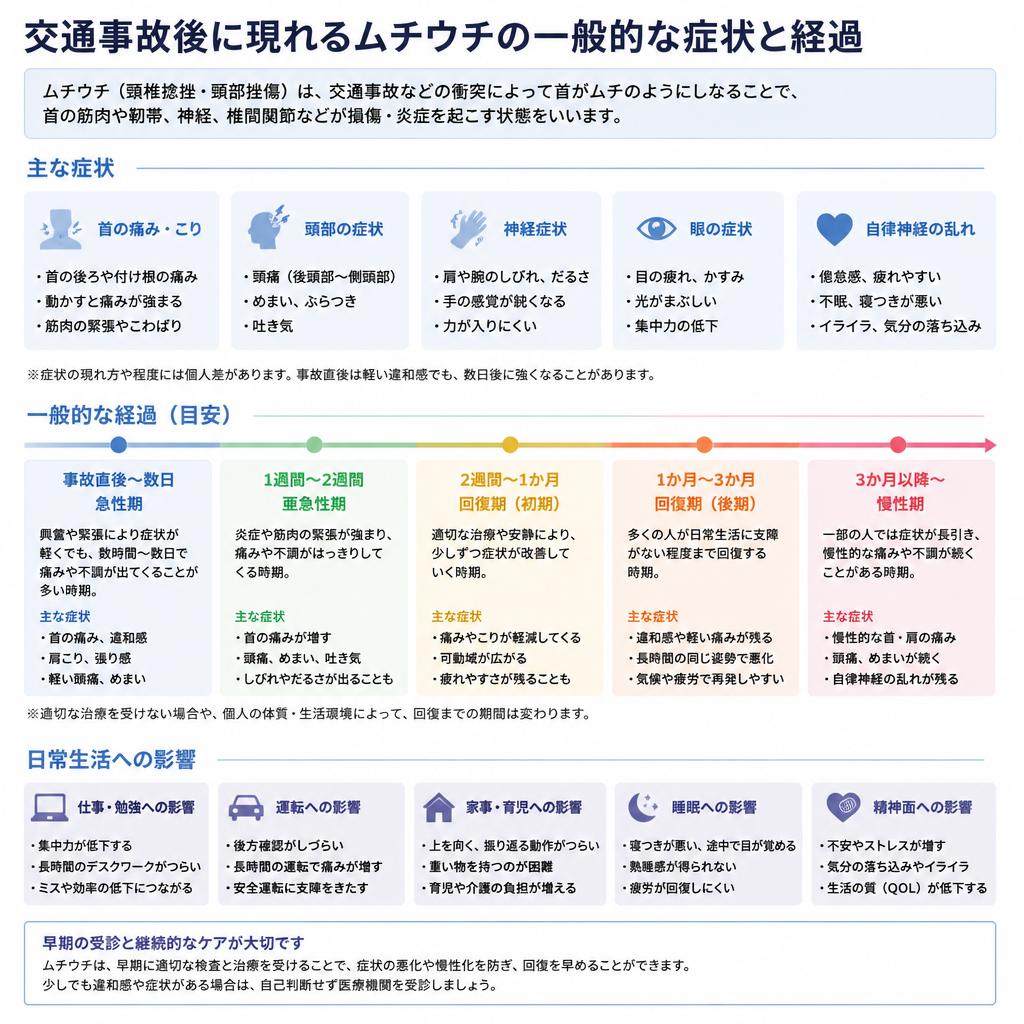 交通事故後の症状
